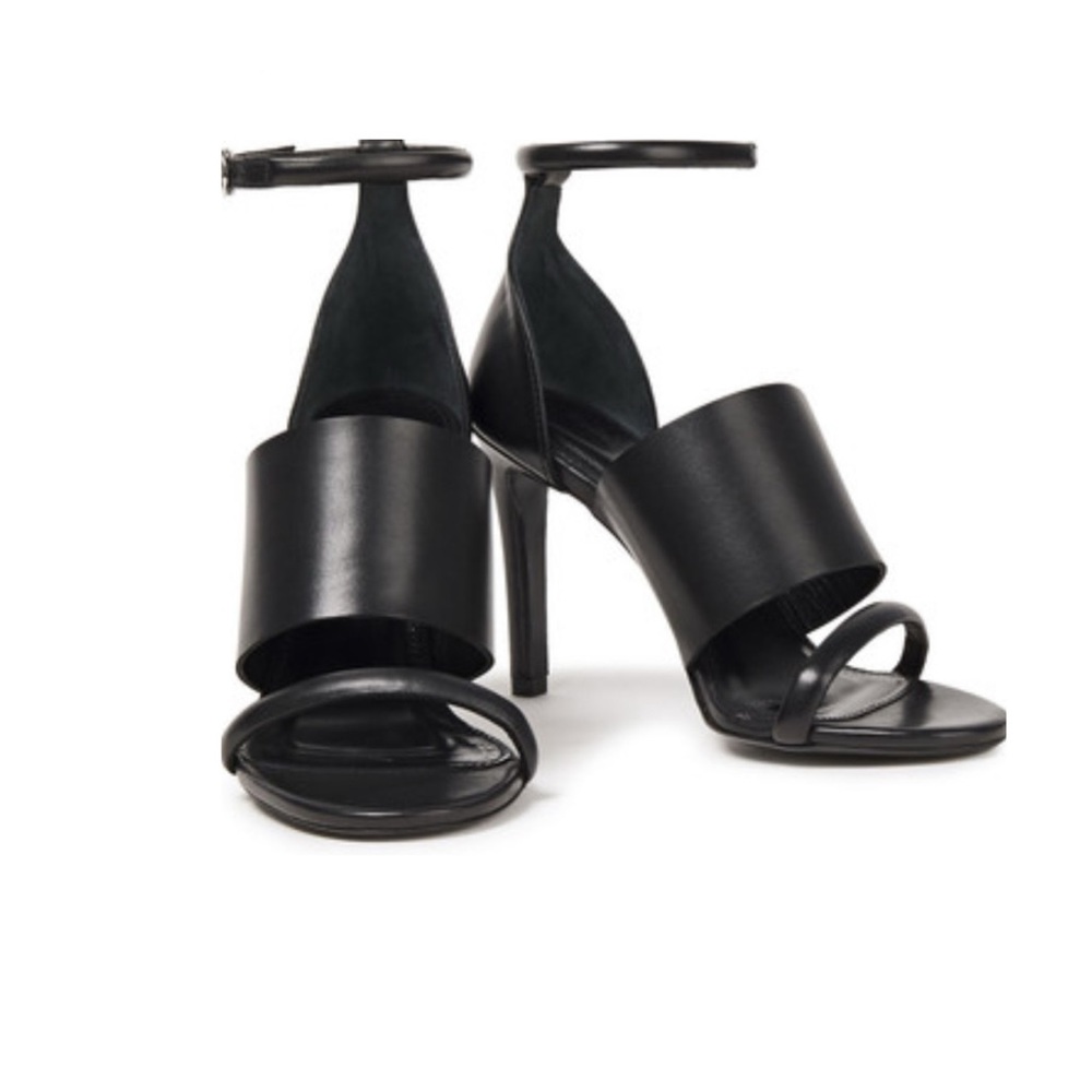 Asos black strap heel